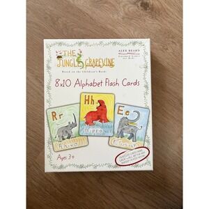 Alex Beard The Jungle Grapevine‎ 8x10 Alphabet Flash Cards Montessori Waldorf 3+